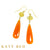 Hazel Peruvian and Orange Chalcedony Earrings
