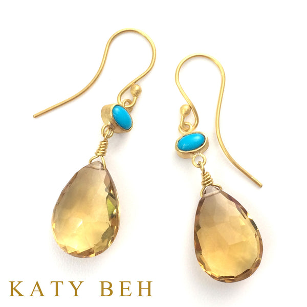 Earrings - Katy Beh 22k Gold Handmade Jewelry New Orleans
