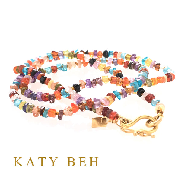 Monica Fancy Rainbow Zircon Necklace