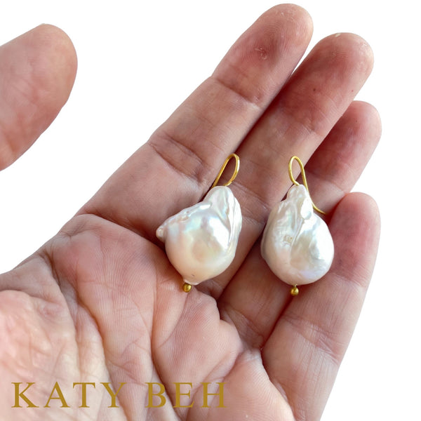 Delaney Fireball Freshwater Pearl Earrings
