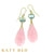 Aria Aquamarine and Pink Opal Earrings