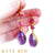 Briar Ruby, Pink Topaz and Amethyst Earrings