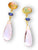 Desi Ethiopian Opal, Tanzanite and Rose Quartz Earrings