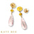 Desi Ethiopian Opal, Tanzanite and Rose Quartz Earrings