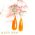 Hazel Peruvian and Orange Chalcedony Earrings