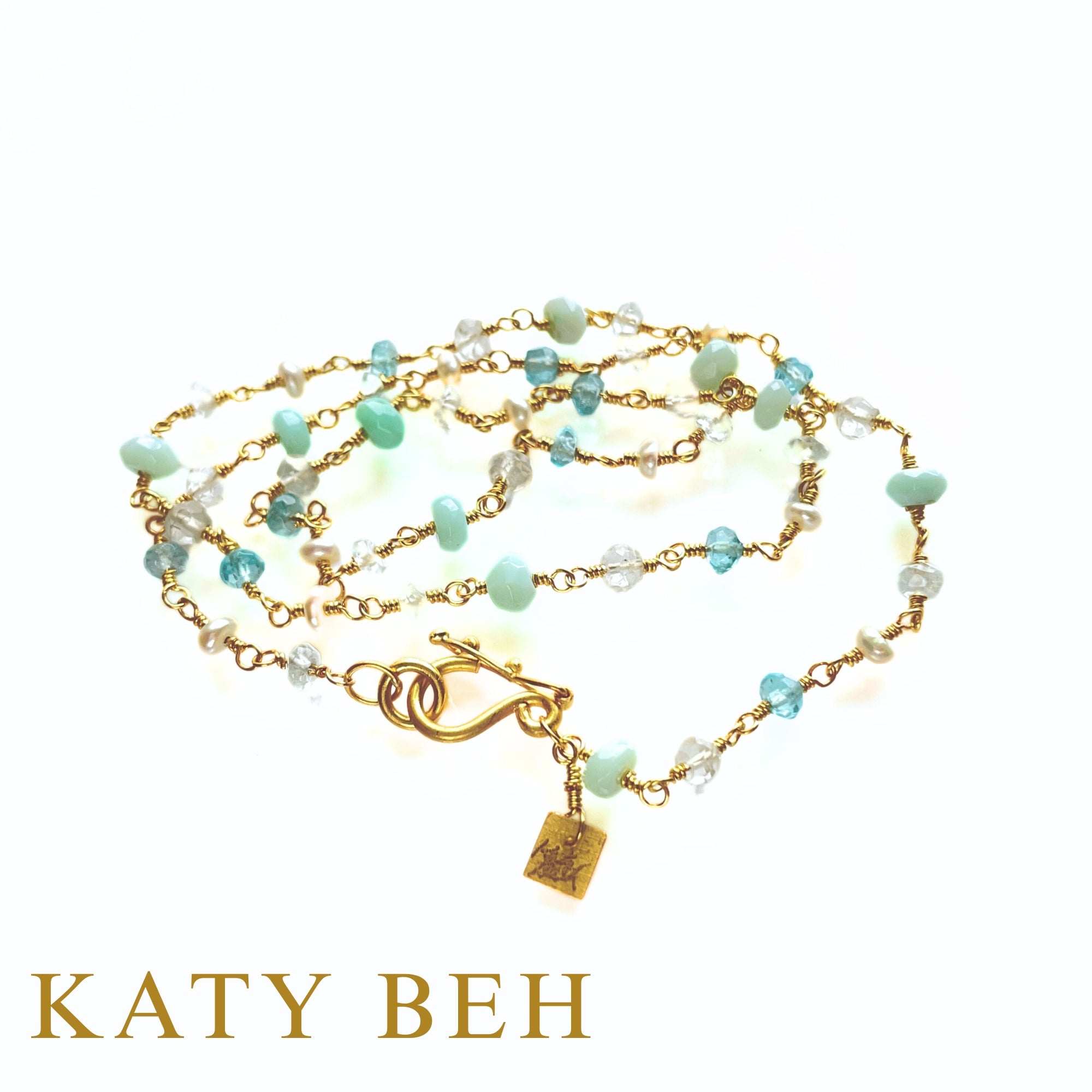 Hester Fancy Gemstone and Pearl Necklace