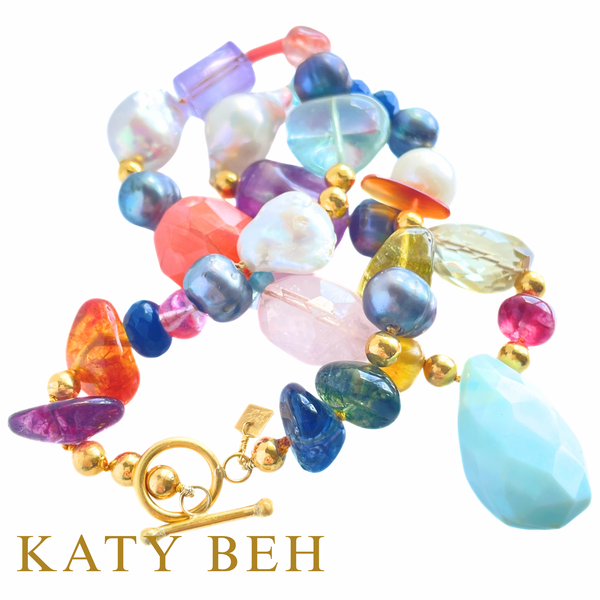 Prue Peruvian Opal and Fancy Gemstone Mix Necklace