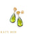 Maida Turquoise and Peridot Quartz Earrings