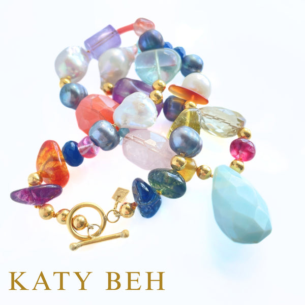 Prue Peruvian Opal and Fancy Gemstone Mix Necklace
