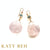 Sammie Swiss Blue Topaz and Rose Quartz Earrings
