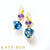 Thora Amethyst and Blue Tourmaline Quartz Earrings