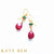 Vita Teal Apatite and Ruby Earrings