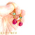 Vita Teal Apatite and Ruby Earrings