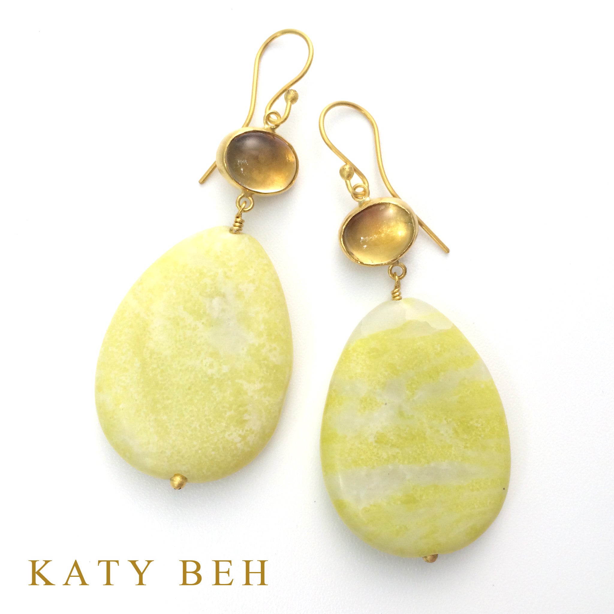 Earrings - Katy Beh 22k Gold Handmade Jewelry New Orleans