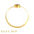 Percy Hammered 22k Gold and Beryl Bangle Bracelet