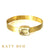 Percy Hammered 22k Gold and Beryl Bangle Bracelet