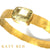 Percy Hammered 22k Gold and Beryl Bangle Bracelet