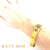 Percy Hammered 22k Gold and Beryl Bangle Bracelet