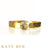 Percy Hammered 22k Gold and Beryl Bangle Bracelet