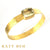 Percy Hammered 22k Gold and Beryl Bangle Bracelet