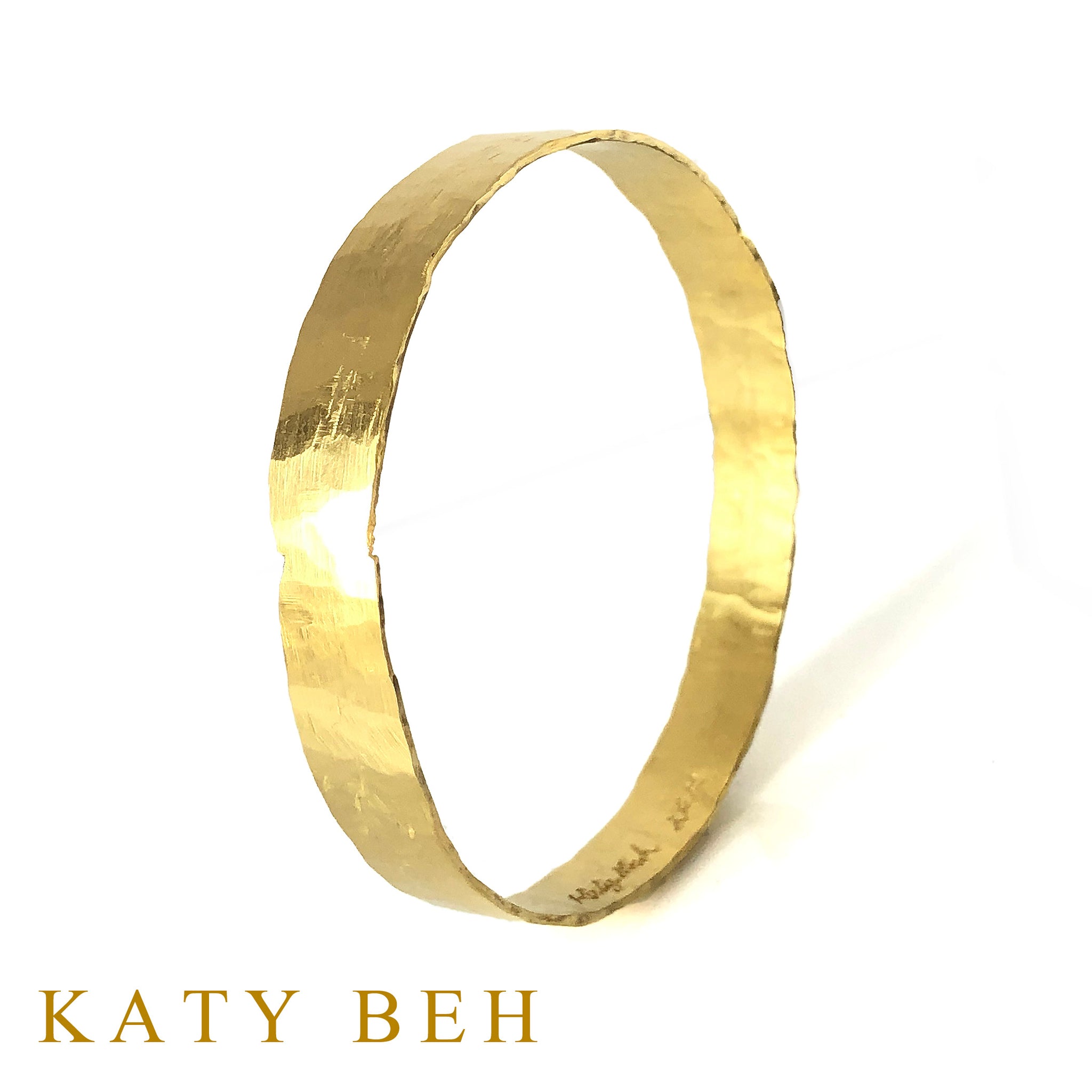 22k Gold Hammered Bangle Bracelet