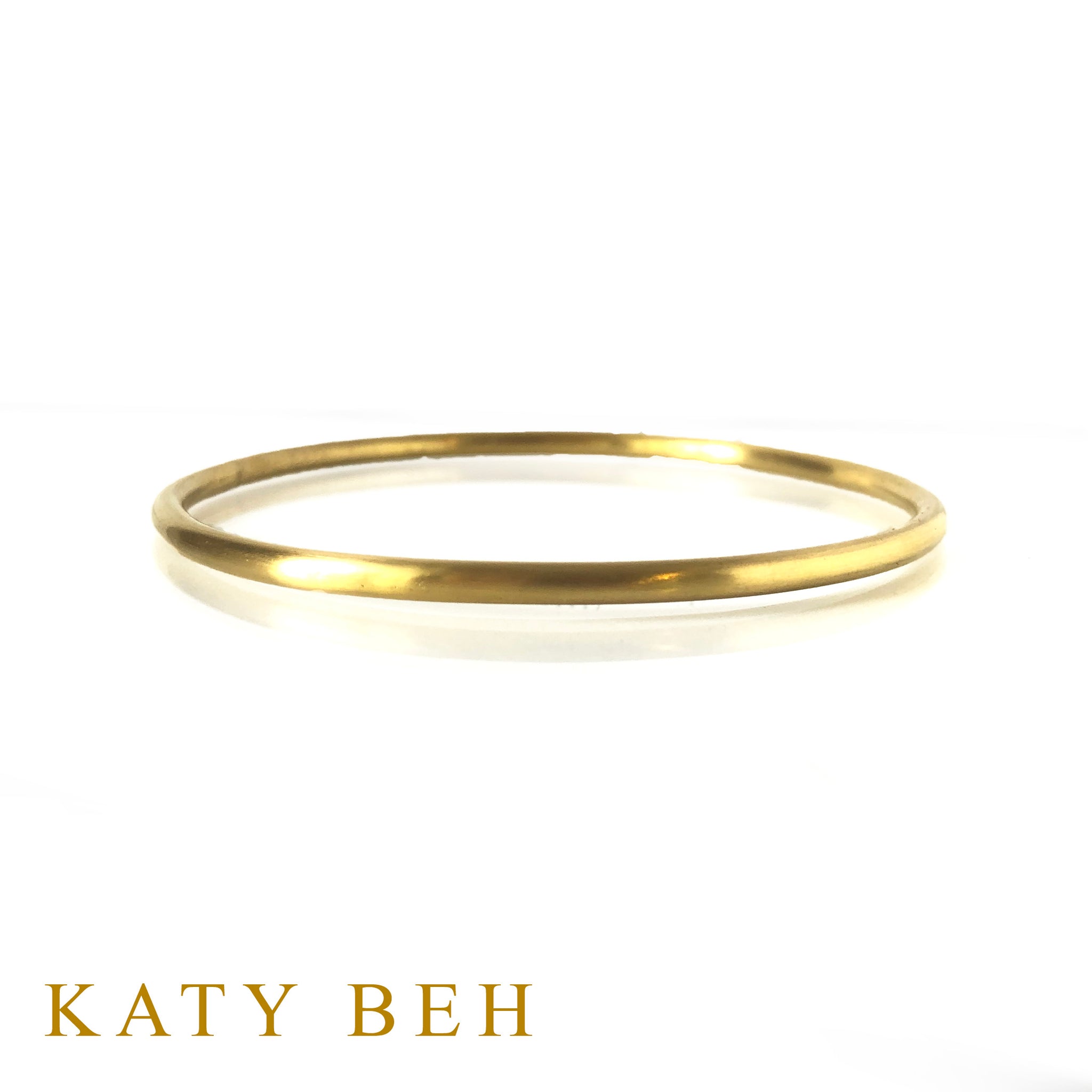 22k Gold Round Bangle Bracelet