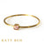 Ada 22k Gold and Pink Tourmaline Round Bangle Bracelet