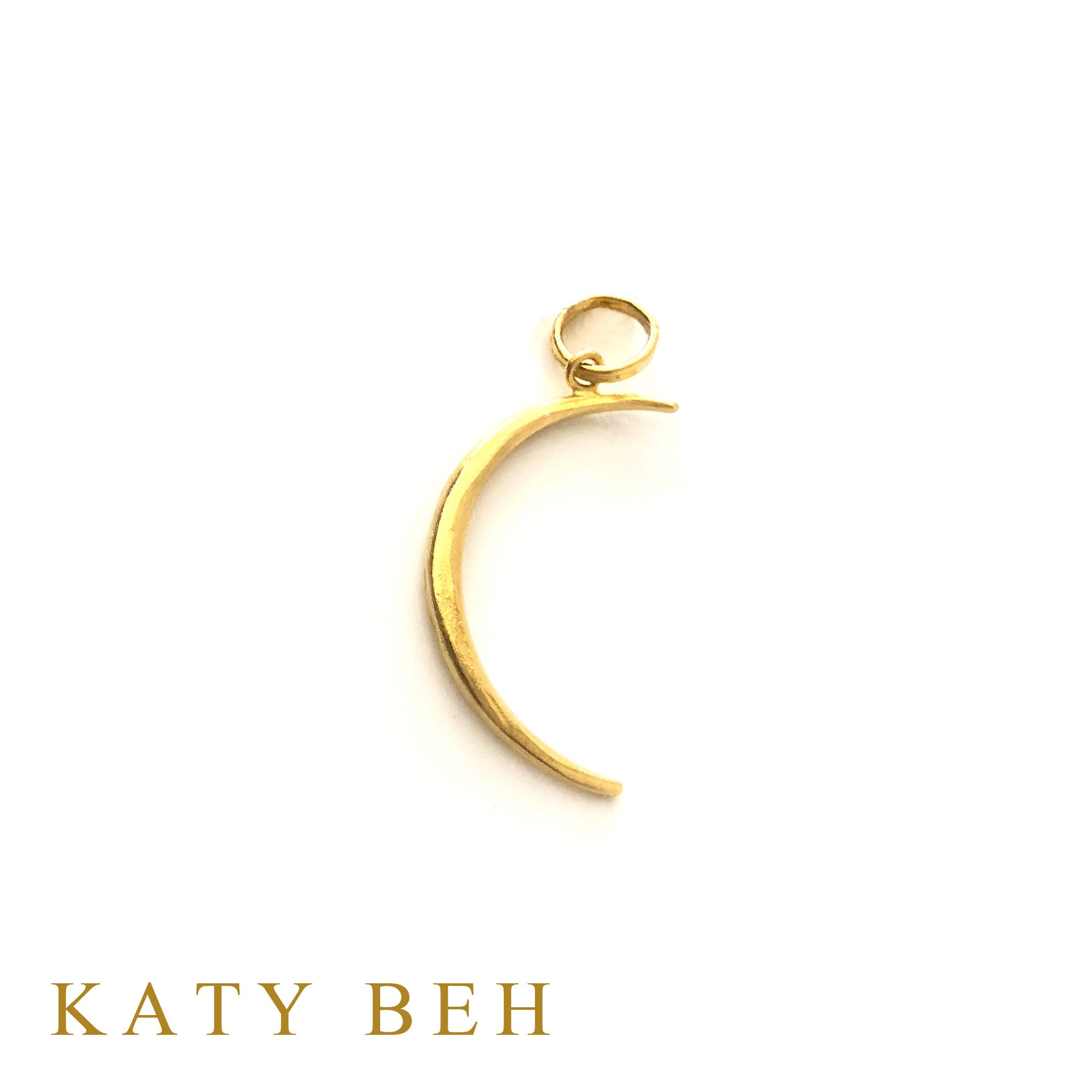 22k Yellow Gold Crescent Moon Pendant