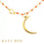 22k Yellow Gold Crescent Moon Pendant