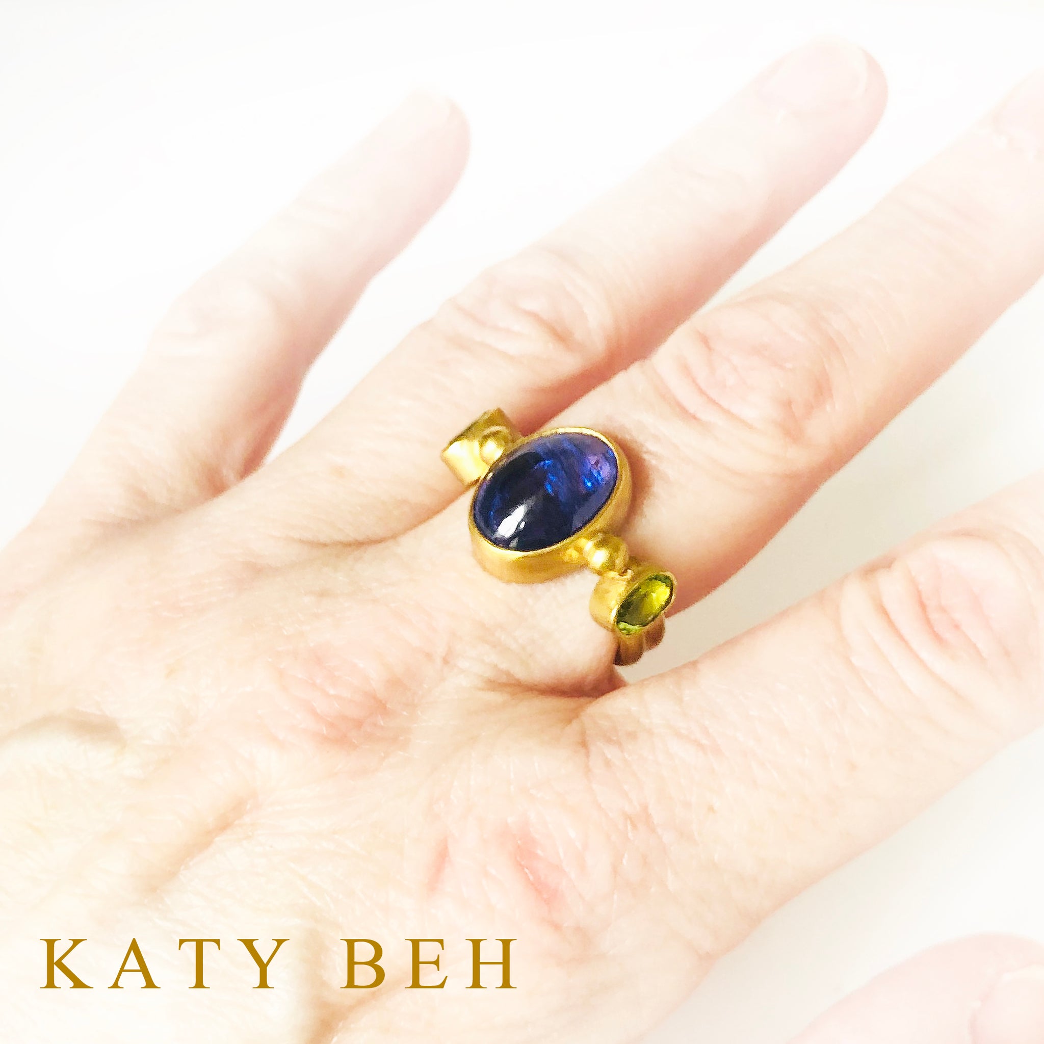 Adina Tanzanite and Peridot Ring
