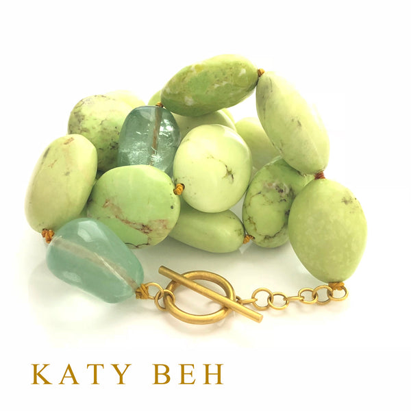 Aimee Gaspeite and Amethyst Necklace