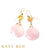 Amelie Lemon and Rose Quartz Earrings