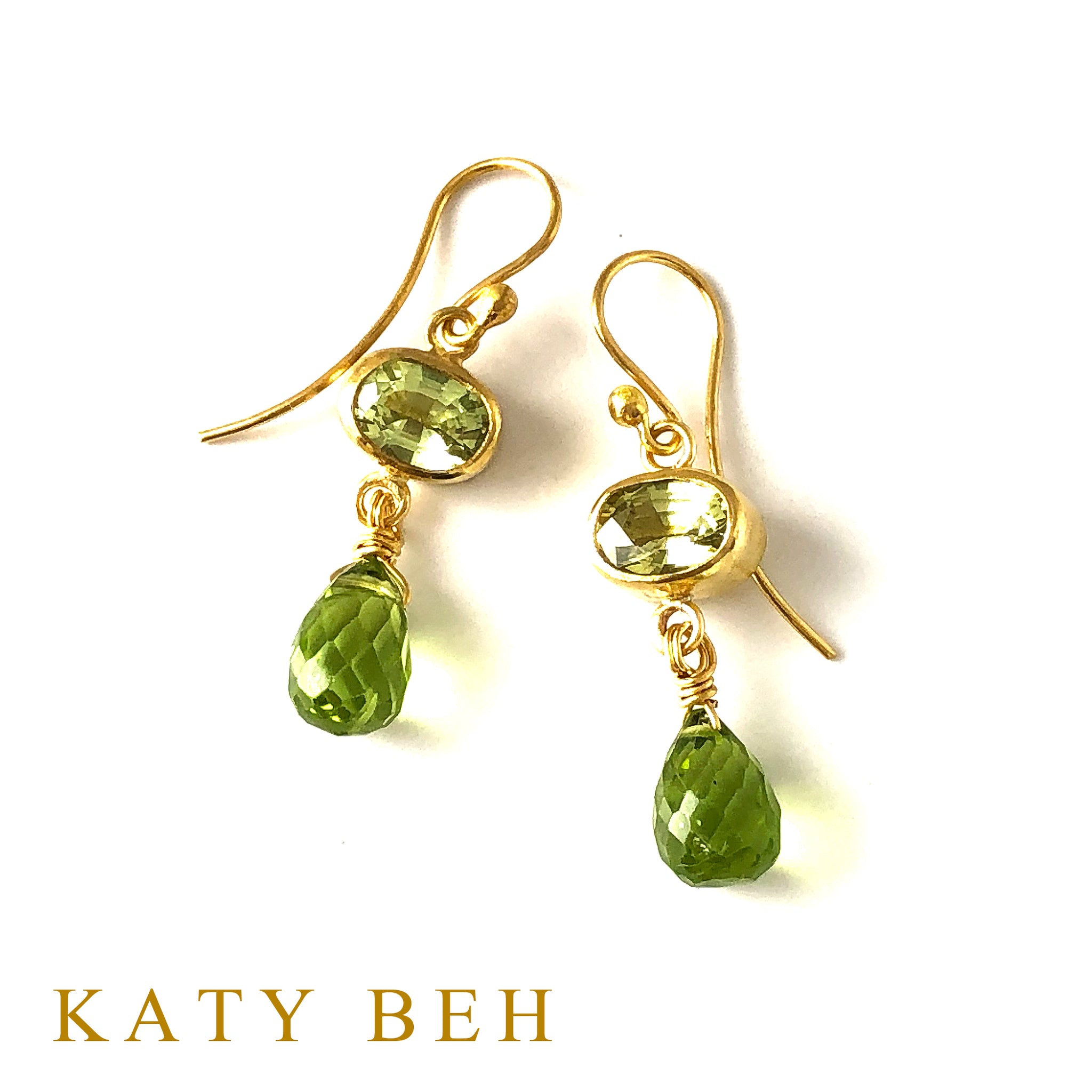 Ann Chrysoberyl and Peridot Earrings