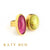 Becca Rubellite and Green Opal Ring