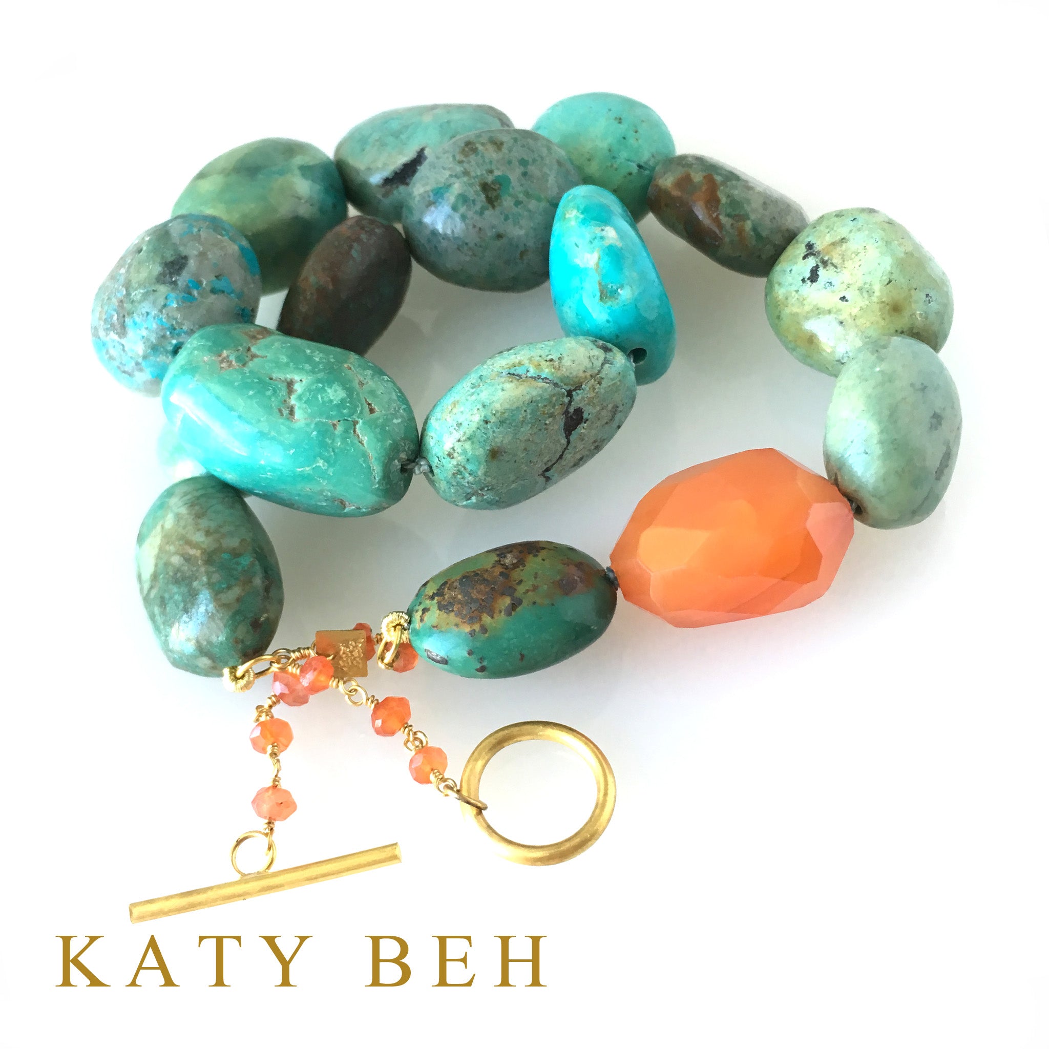 Cora Turquoise & Carnelian Necklace