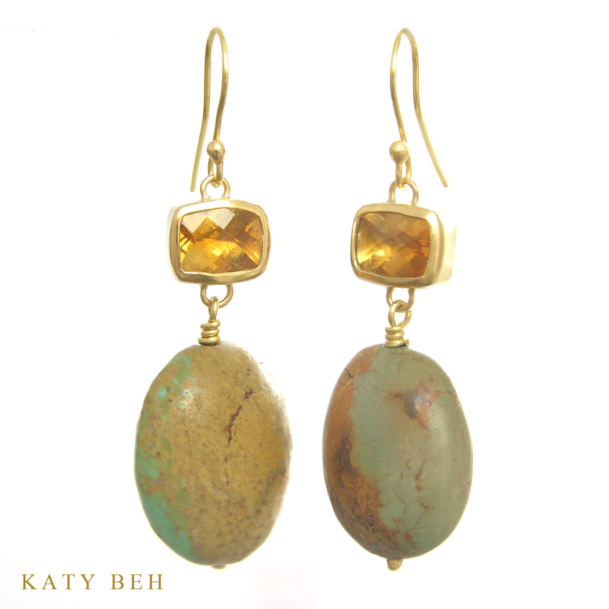 Earrings - Katy Beh 22k Gold Handmade Jewelry New Orleans