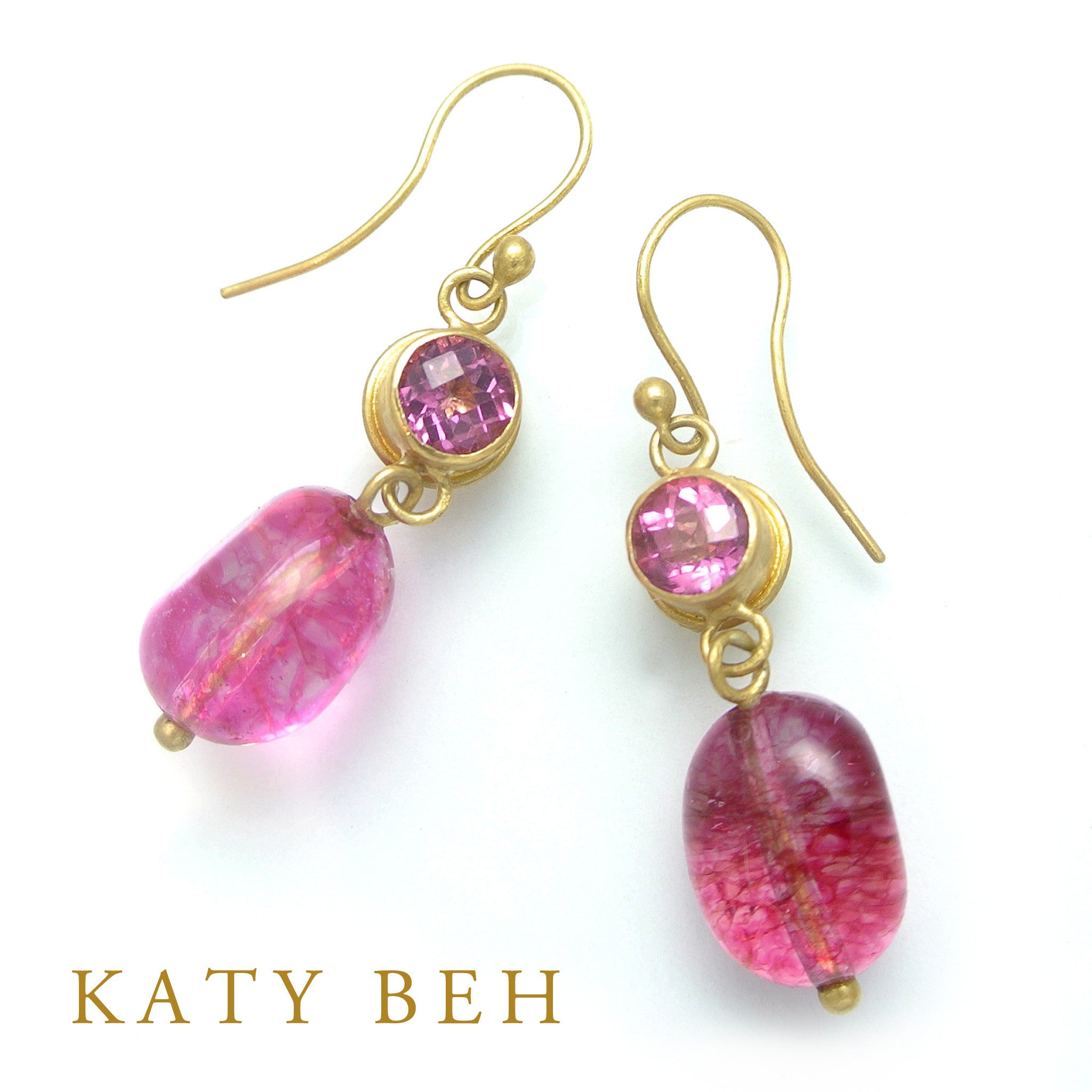 Earrings - Katy Beh 22k Gold Handmade Jewelry New Orleans