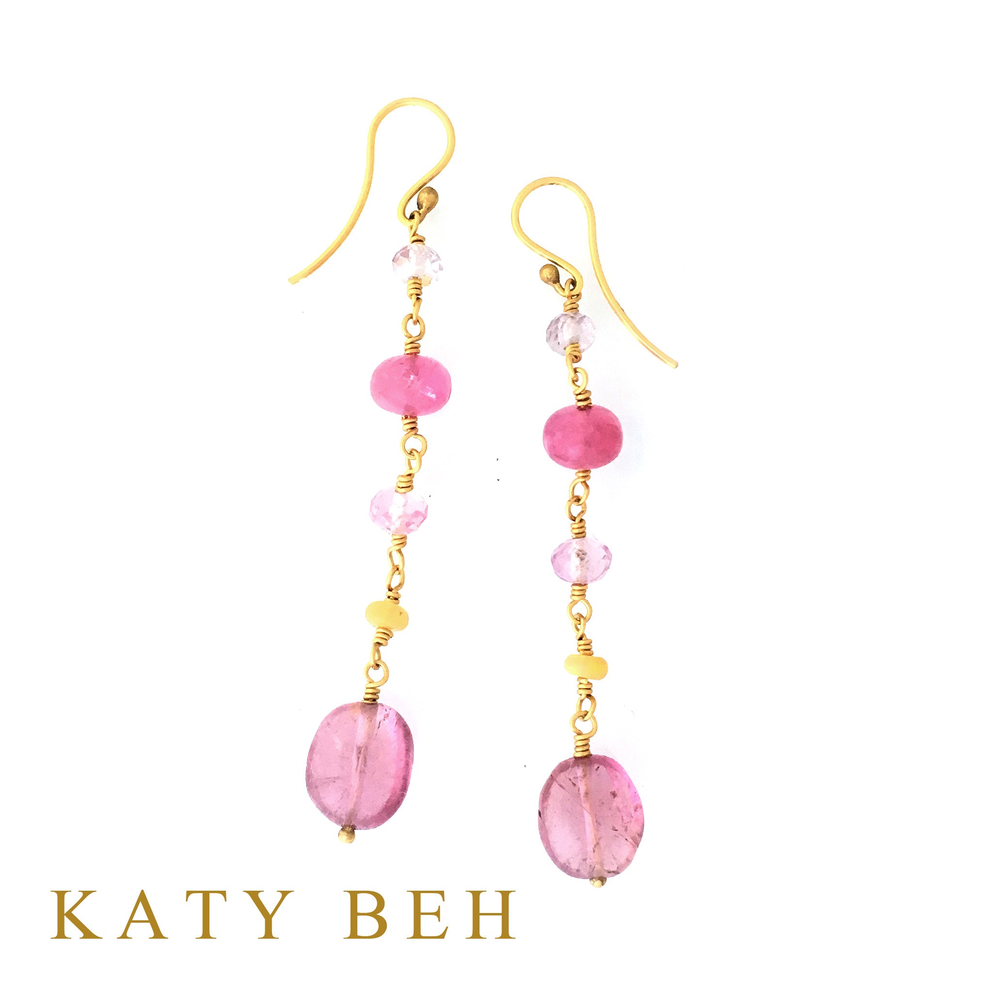 Do Pink Tourmaline & Gemstone Mix Earrings