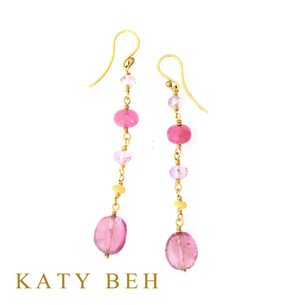 Do Pink Tourmaline & Gemstone Mix Earrings