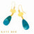 Dorothy Rubellite and Turquoise Earrings