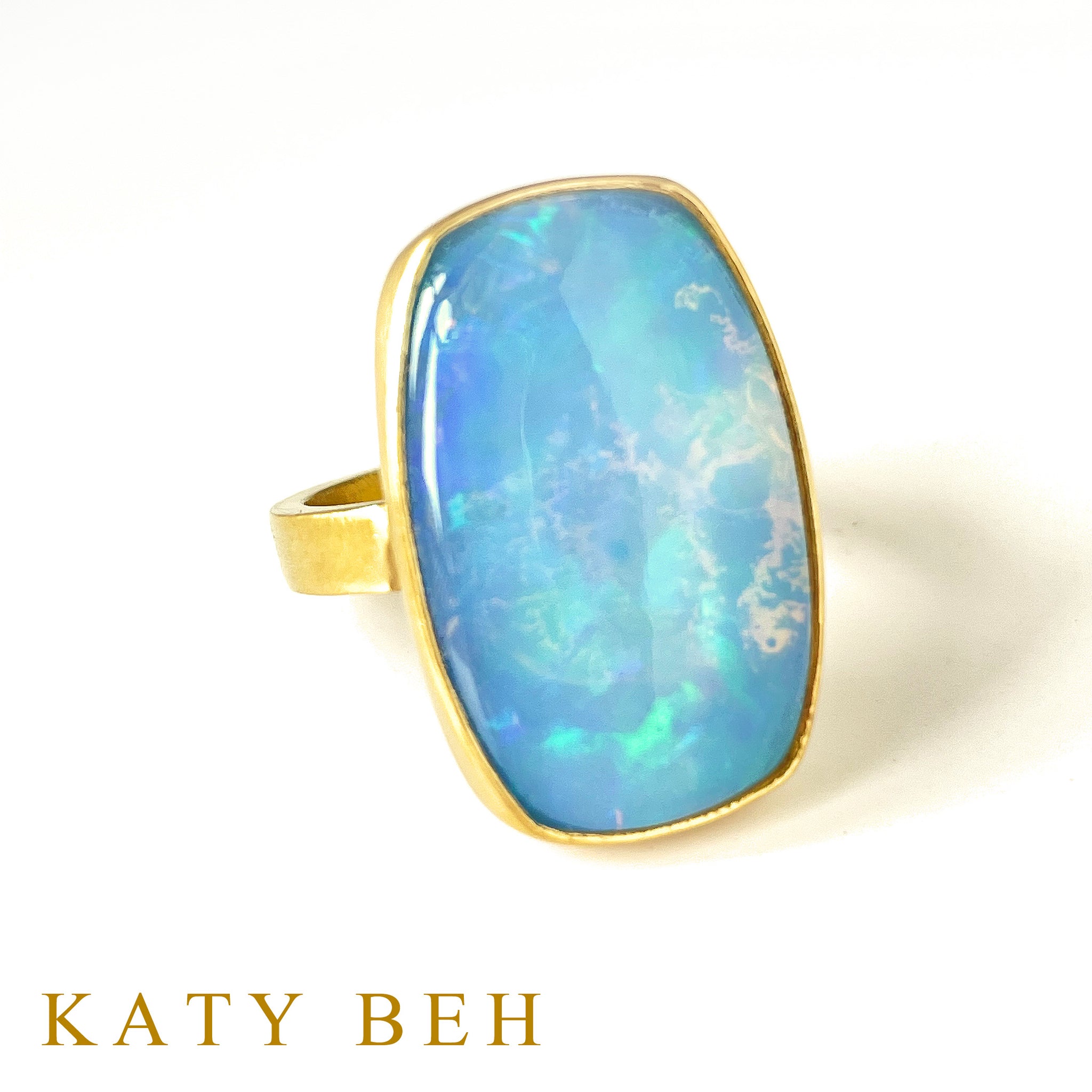 Giselle Welo Blue Opal Ring