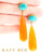 Gloria Turquoise and Orange Chalcedony Earrings