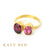 Hannah Rhodalite Garnet & PInk Topaz Ring