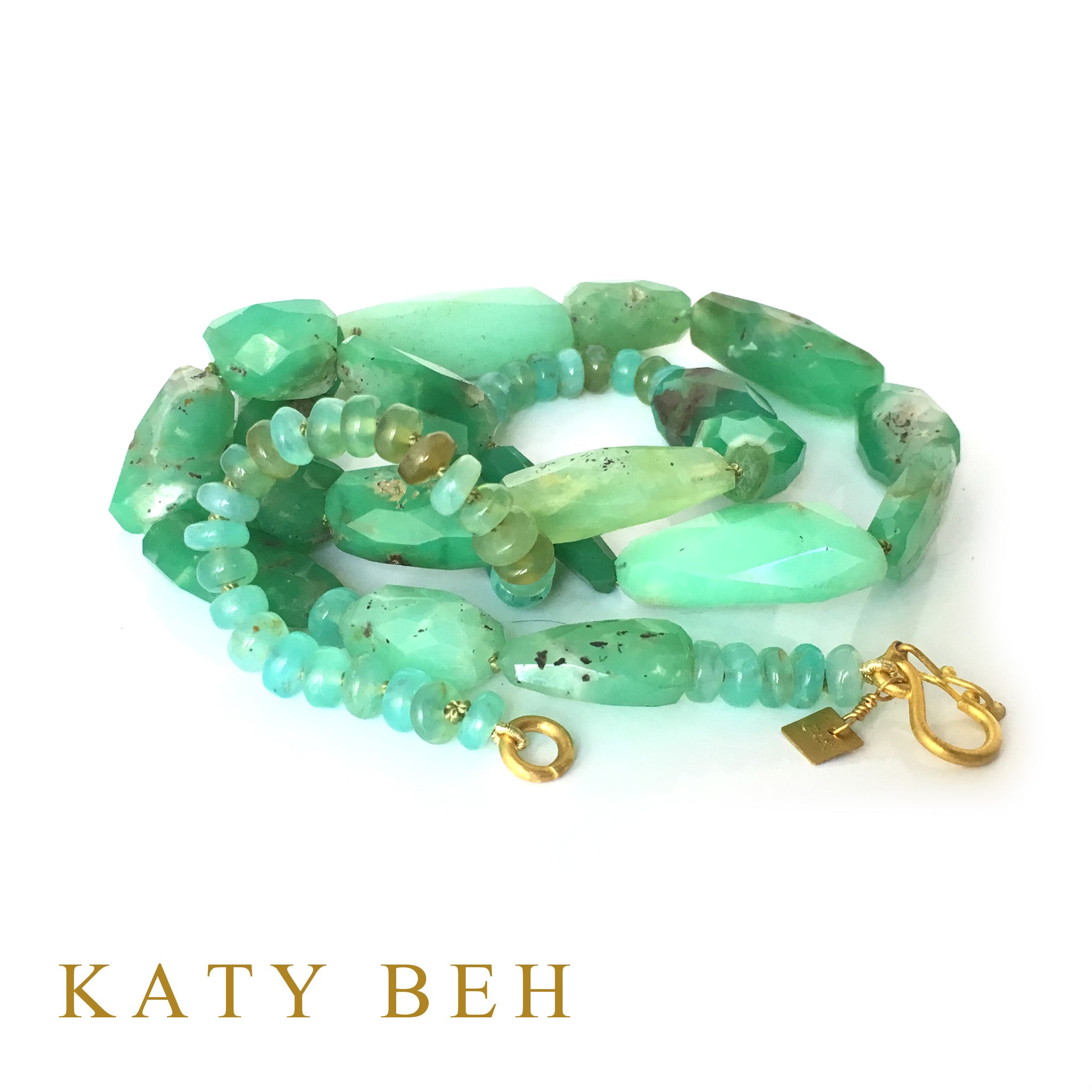 Heddie Chrysoprase & Peruvian Opal Necklace