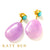 Hyelin Turquoise and Purple Jade Earrings