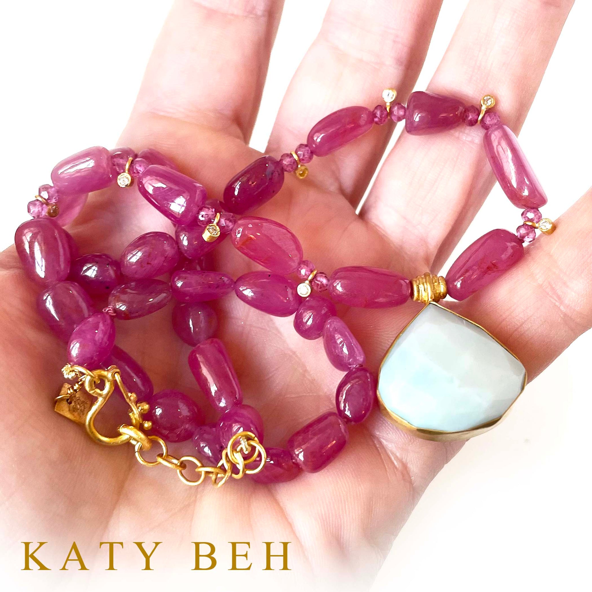 Katy Beh Jewelry 22k Gold and Gemstones Handmade in New Orleans