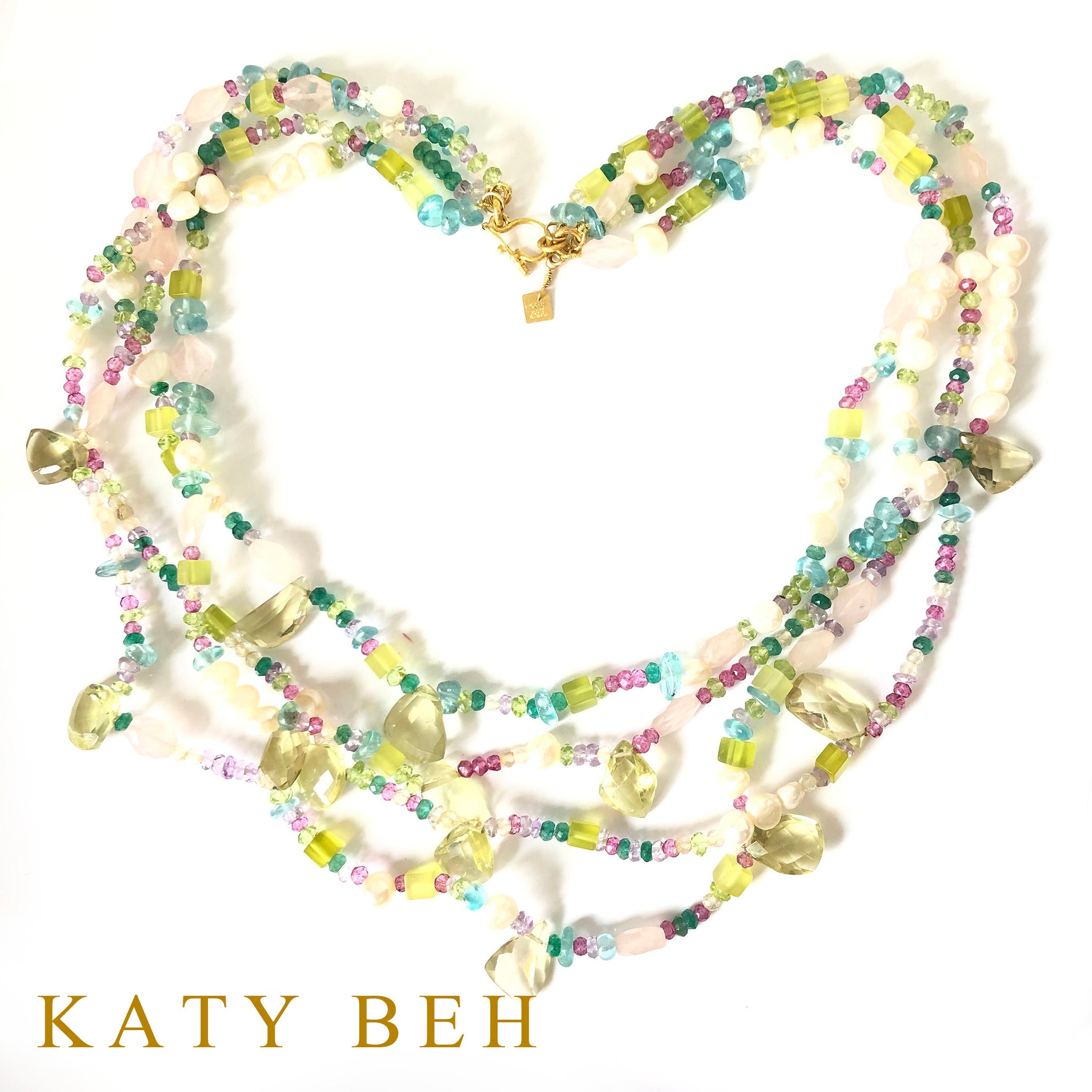 Jeannette Fancy Semi-Precious Gem Mix Necklace