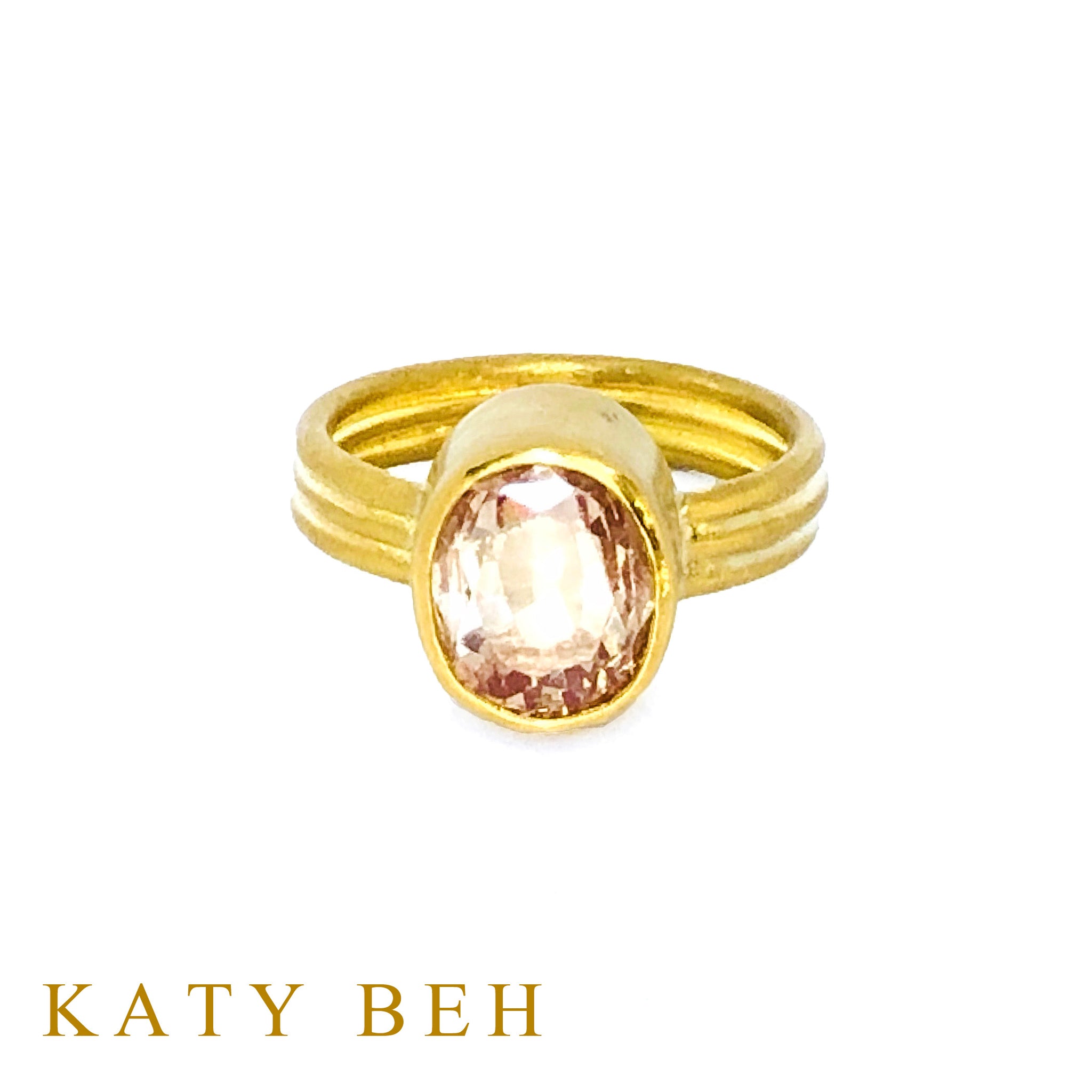 Louise Peach Padparadscha Sapphire Ring