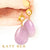 Marguerite White Topaz and Lavender Jade Earrings
