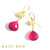 Martha Peridot and Hot Pink Chalcedony Earrings